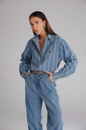 חולצת מתיאס מכופתרת ג'ינס