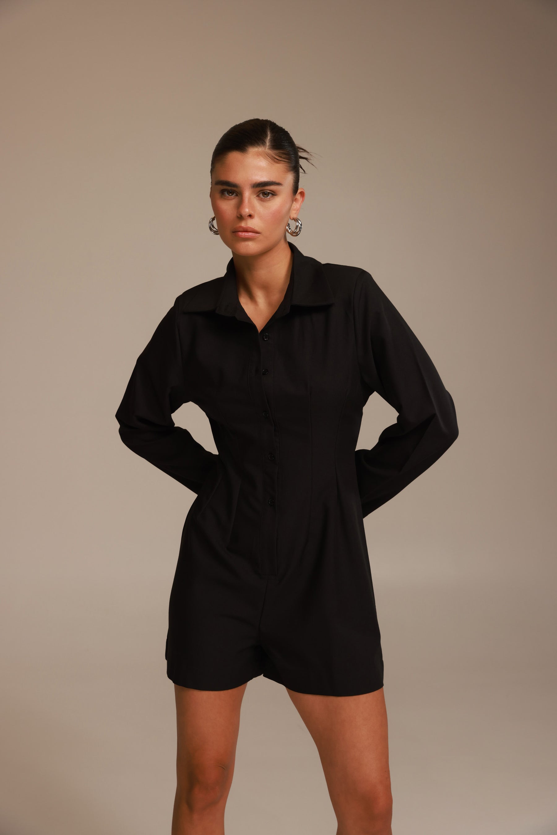 אוברול אוולין שחור