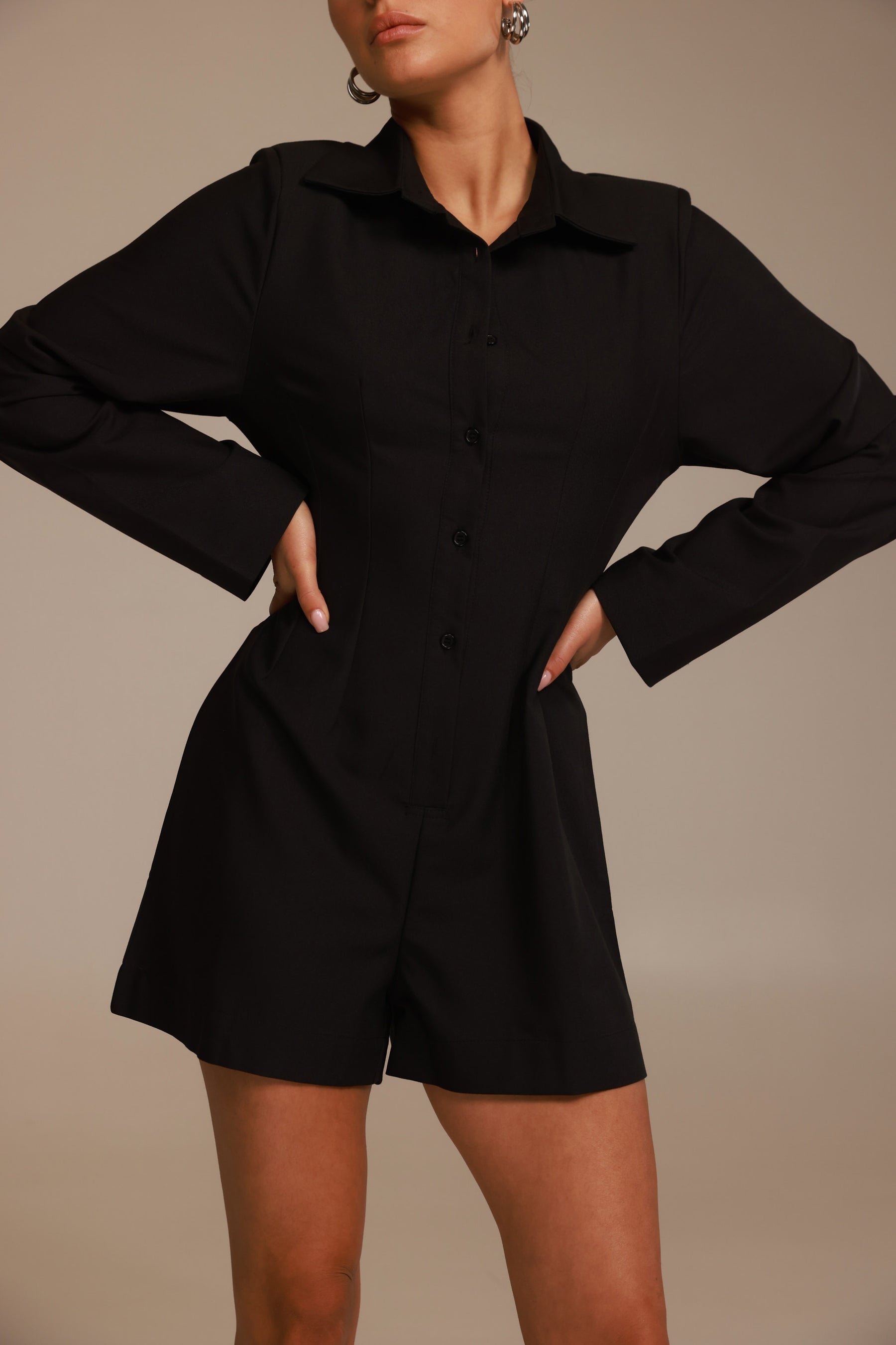 אוברול אוולין שחור