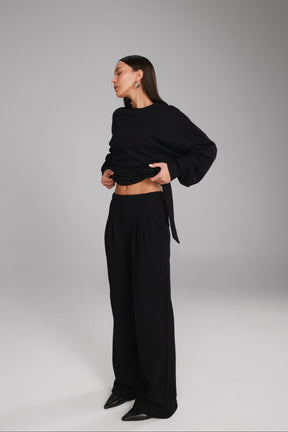 מכנסי פביאנה שחורים