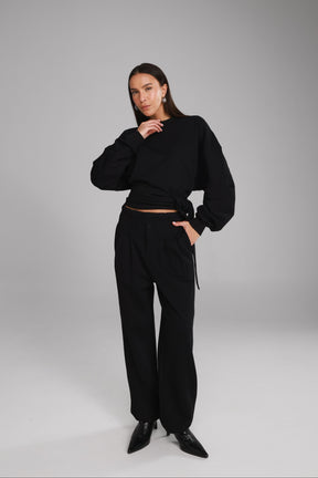 מכנסי פביאנה שחורים