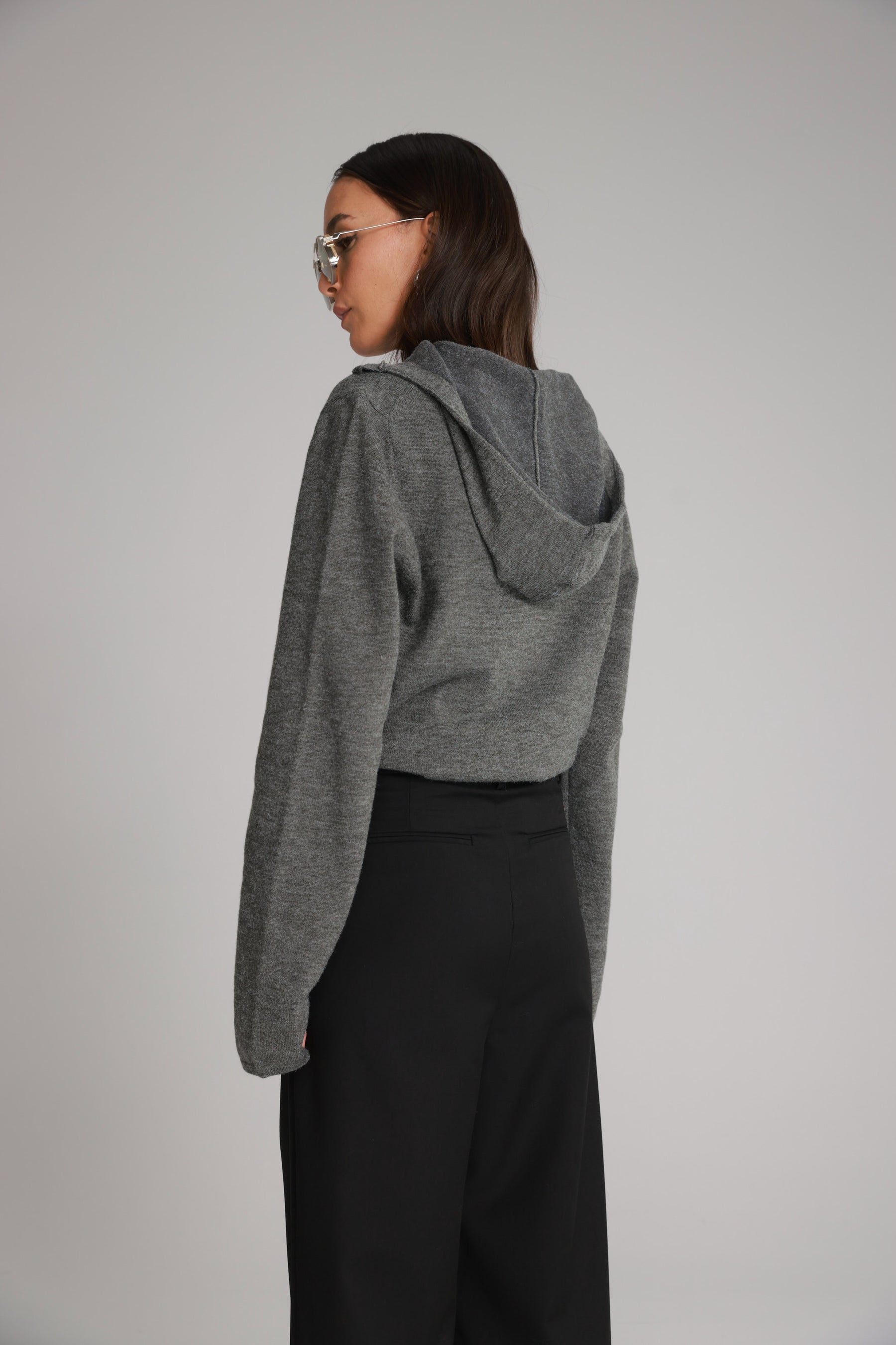 סוודר אירה אפור כהה