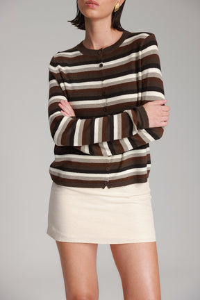 סריג ג'ול פסים חומים