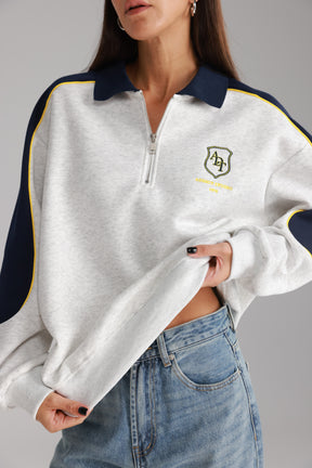 סוויטשירט מדלן אפור בהיר