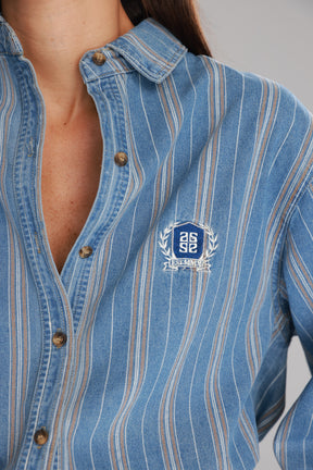 חולצת מתיאס מכופתרת ג'ינס