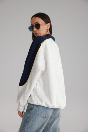 סוויטשירט מדלן אפור בהיר