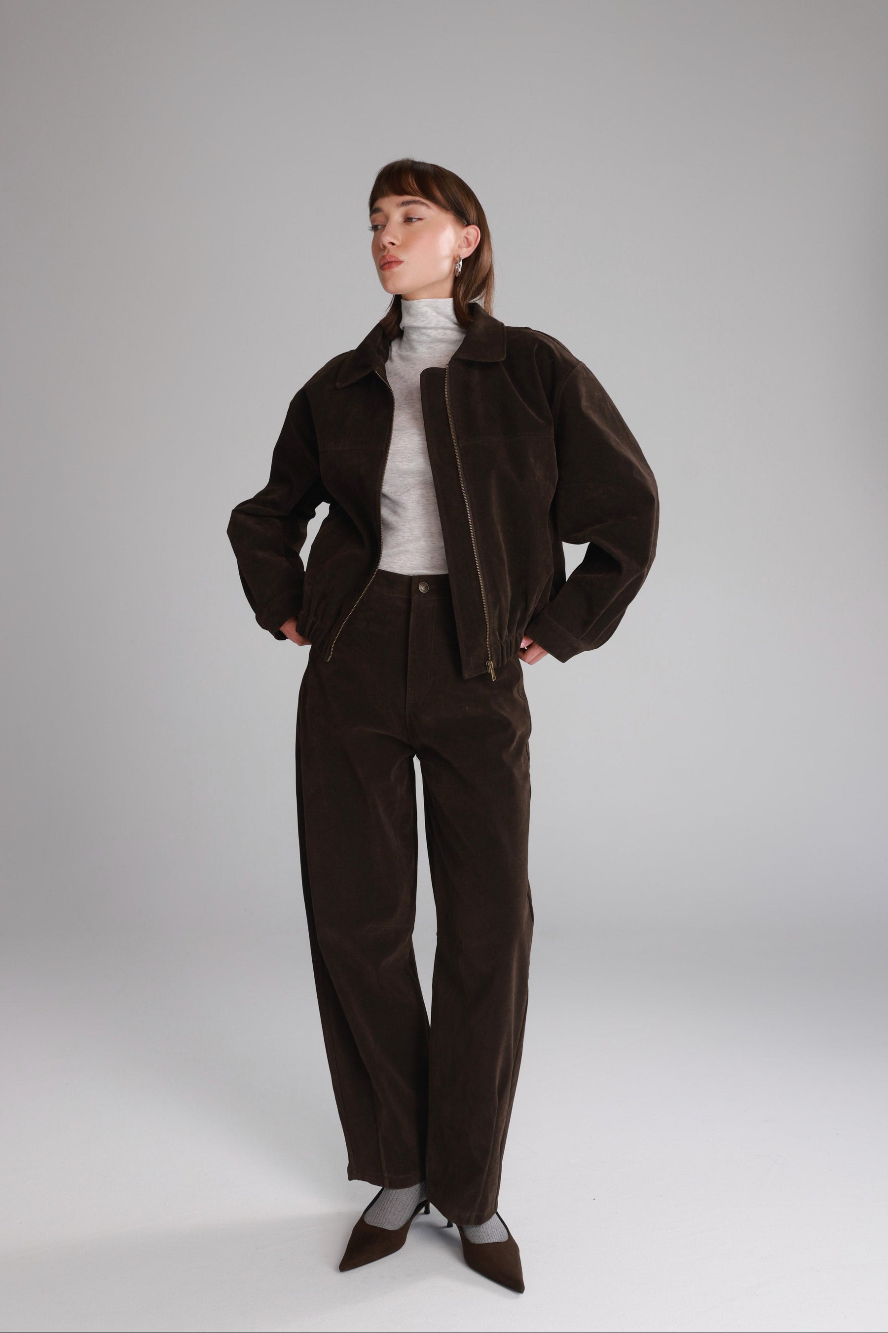 ג'קט בומבר דאלי חום כהה