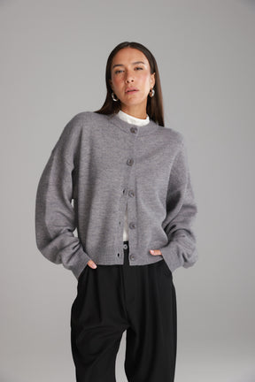 סוודר מלודי אפור בהיר