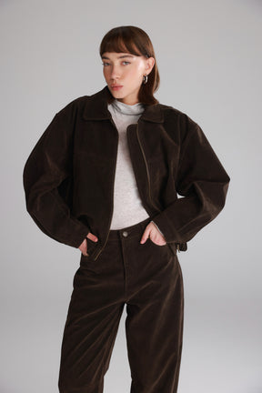 ג'קט בומבר דאלי חום כהה