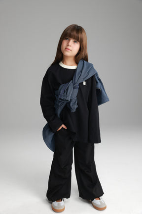 חולצת פייל שחורה