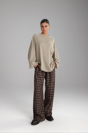 חולצת קיארה חאקי בהיר