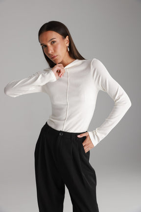 חולצת קרוליין לבנה