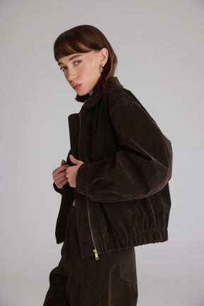 ג'קט בומבר דאלי חום כהה