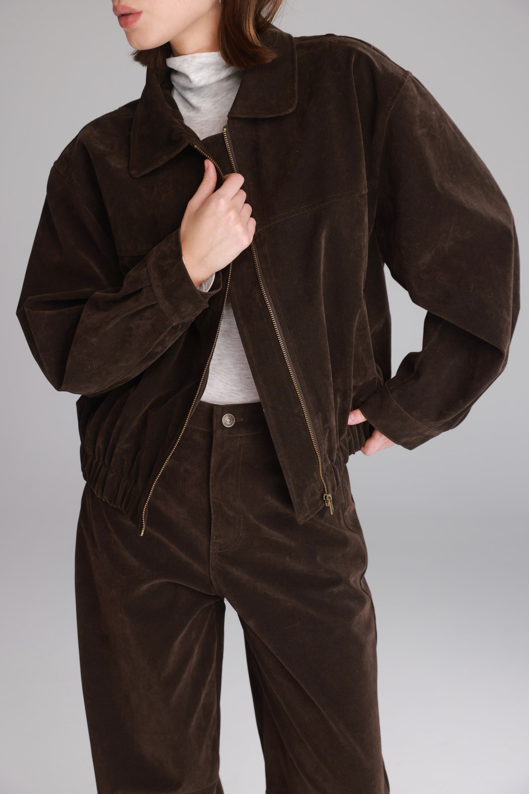 ג'קט בומבר דאלי חום כהה