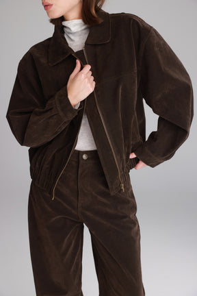 ג'קט בומבר דאלי חום כהה