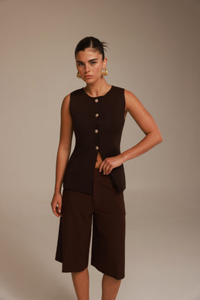 וסט רייצ'ל חום כהה