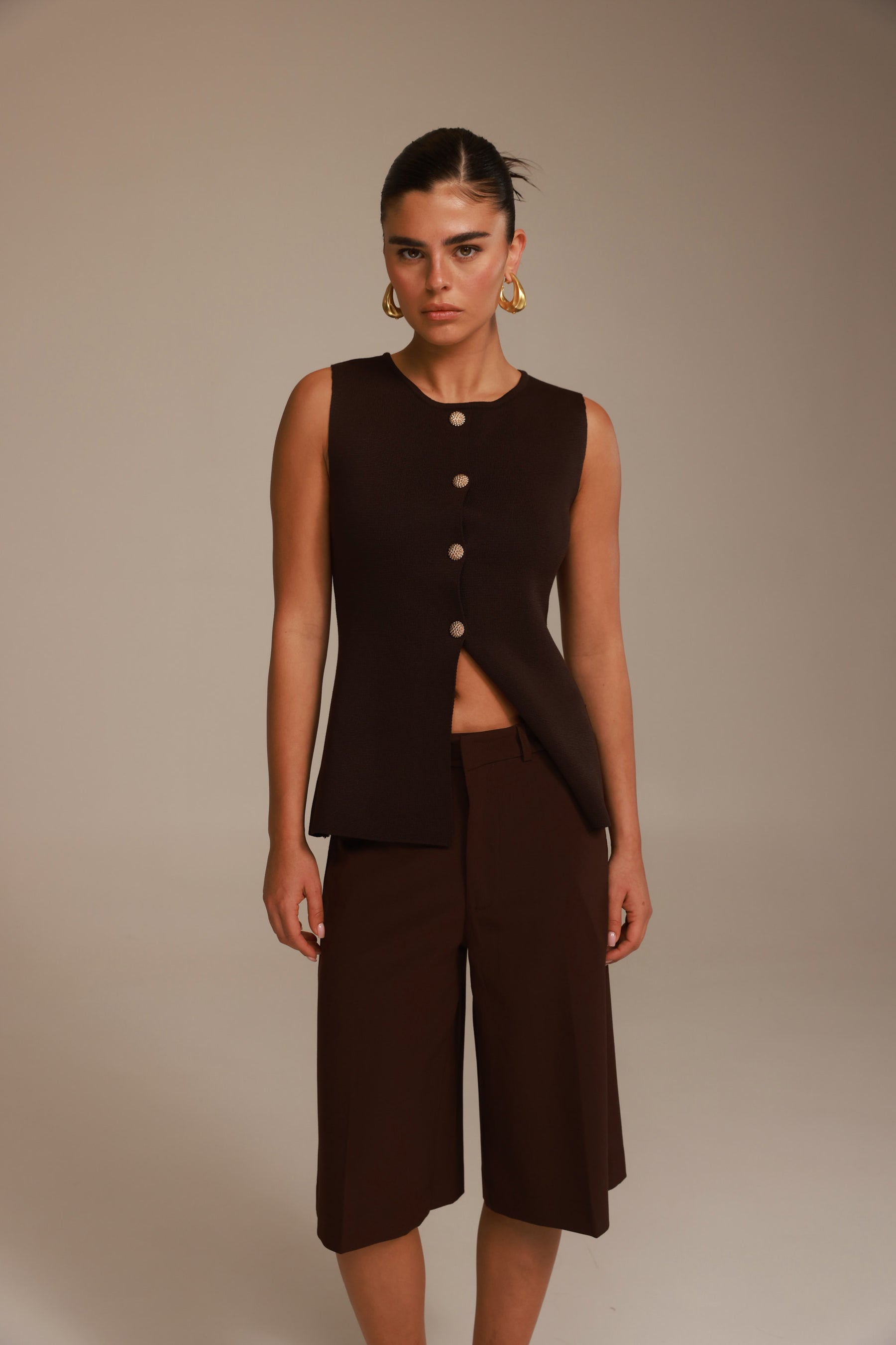 וסט רייצ'ל חום כהה