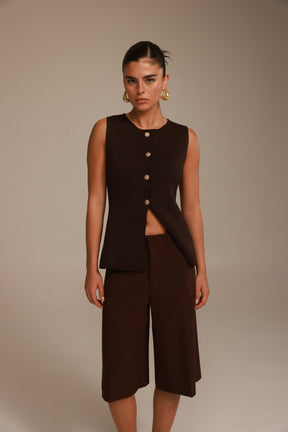 וסט רייצ'ל חום כהה