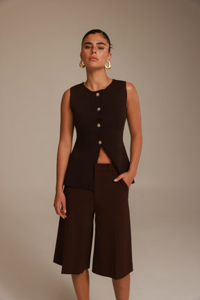 וסט רייצ'ל חום כהה