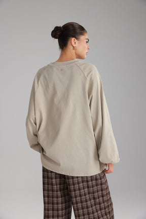 חולצת קיארה חאקי בהיר