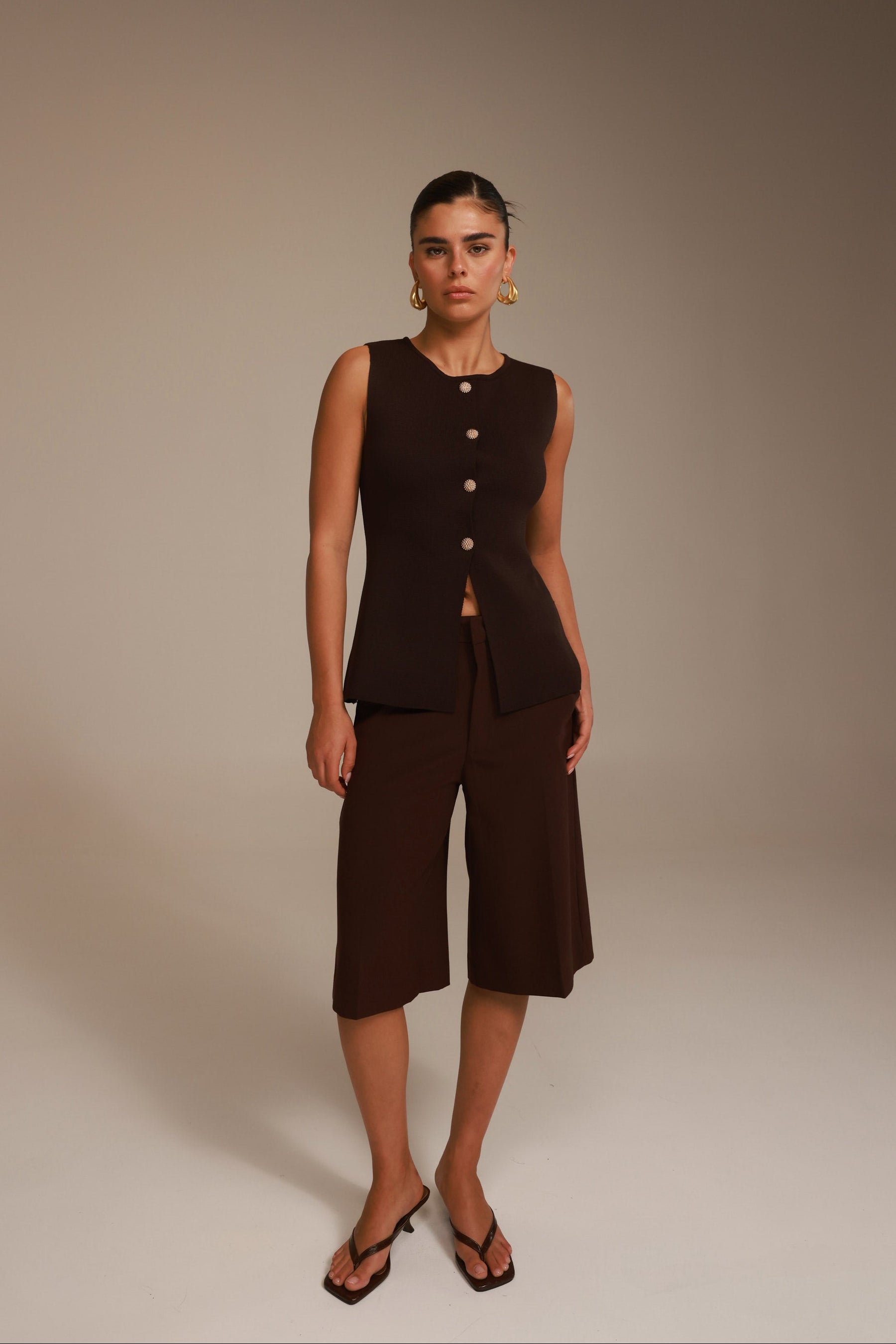 וסט רייצ'ל חום כהה