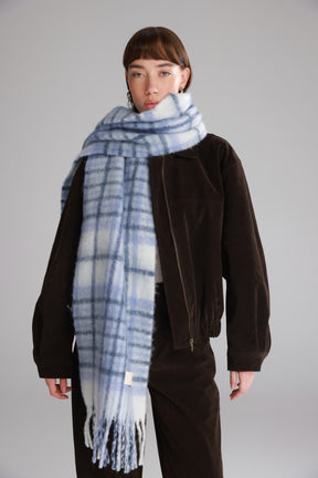 צעיף ווינדי משבצות תכלת