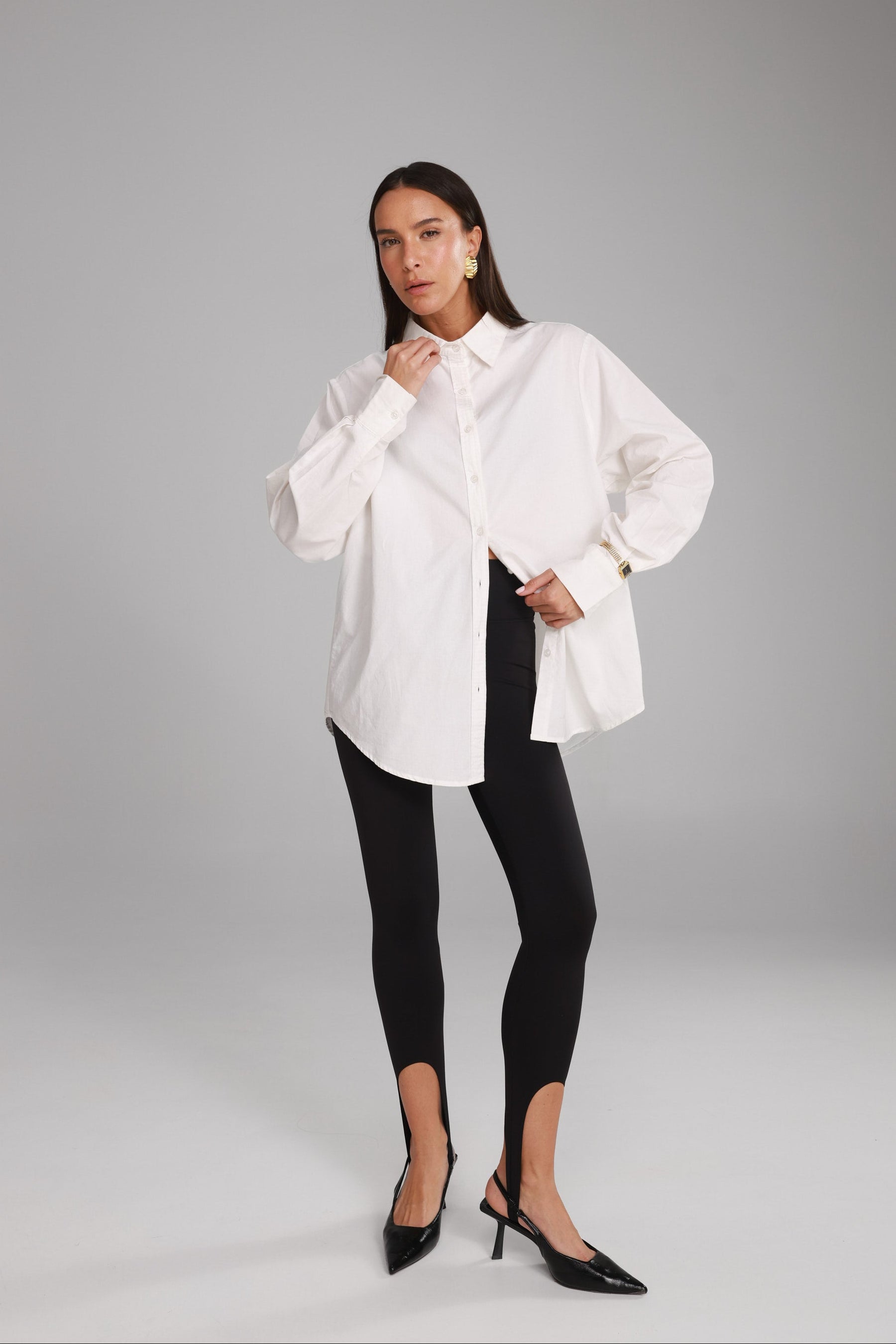 חולצת סופי מכופתרת לבנה