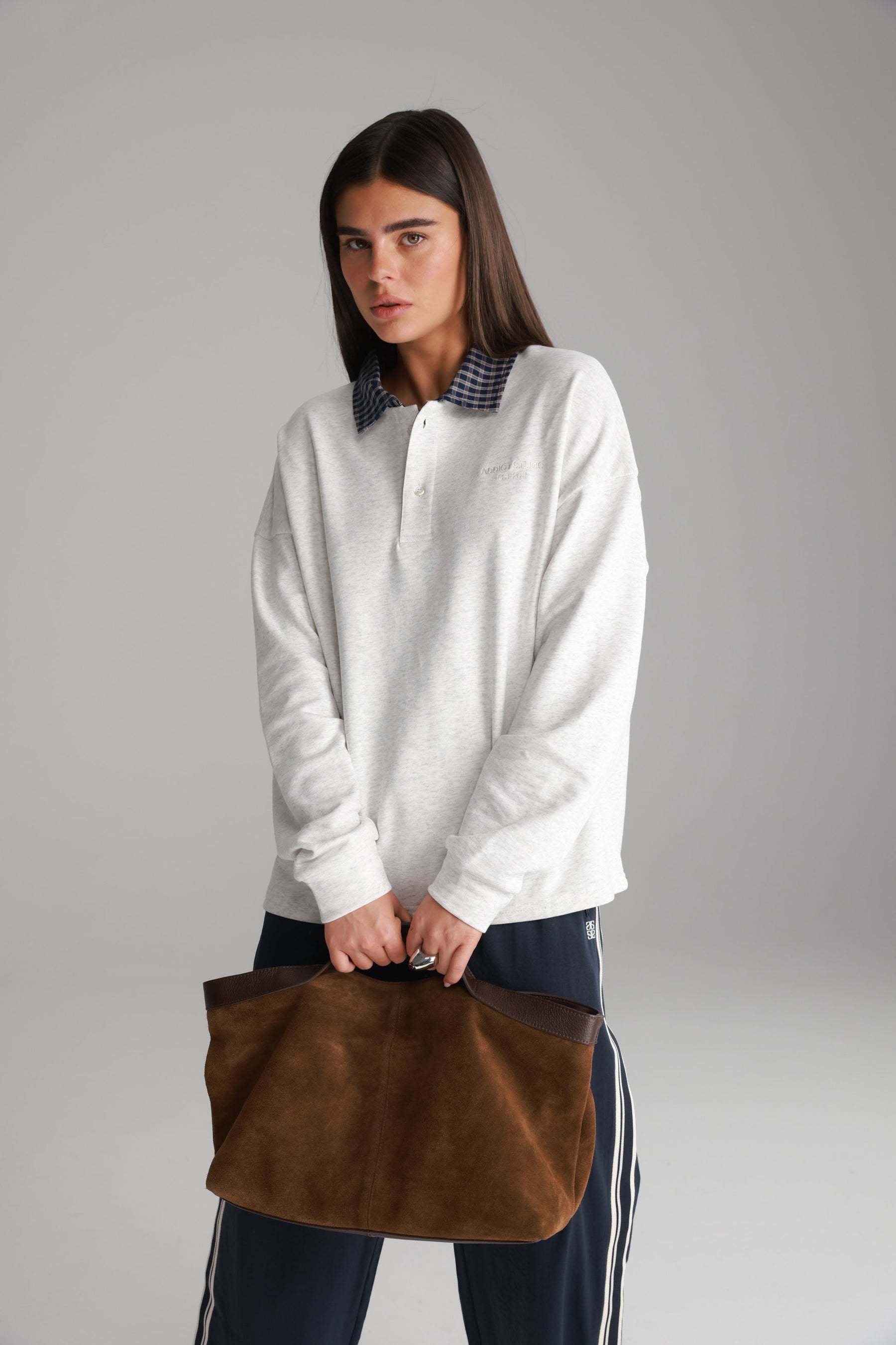 חולצת מרגרט אפור בהיר