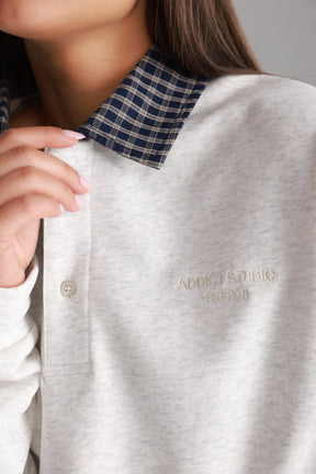 חולצת מרגרט אפור בהיר