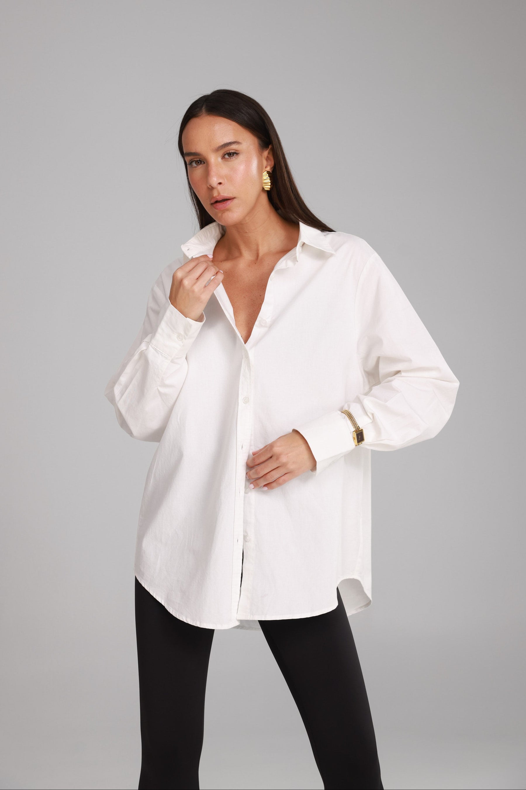 חולצת סופי מכופתרת לבנה