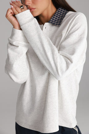 חולצת מרגרט אפור בהיר