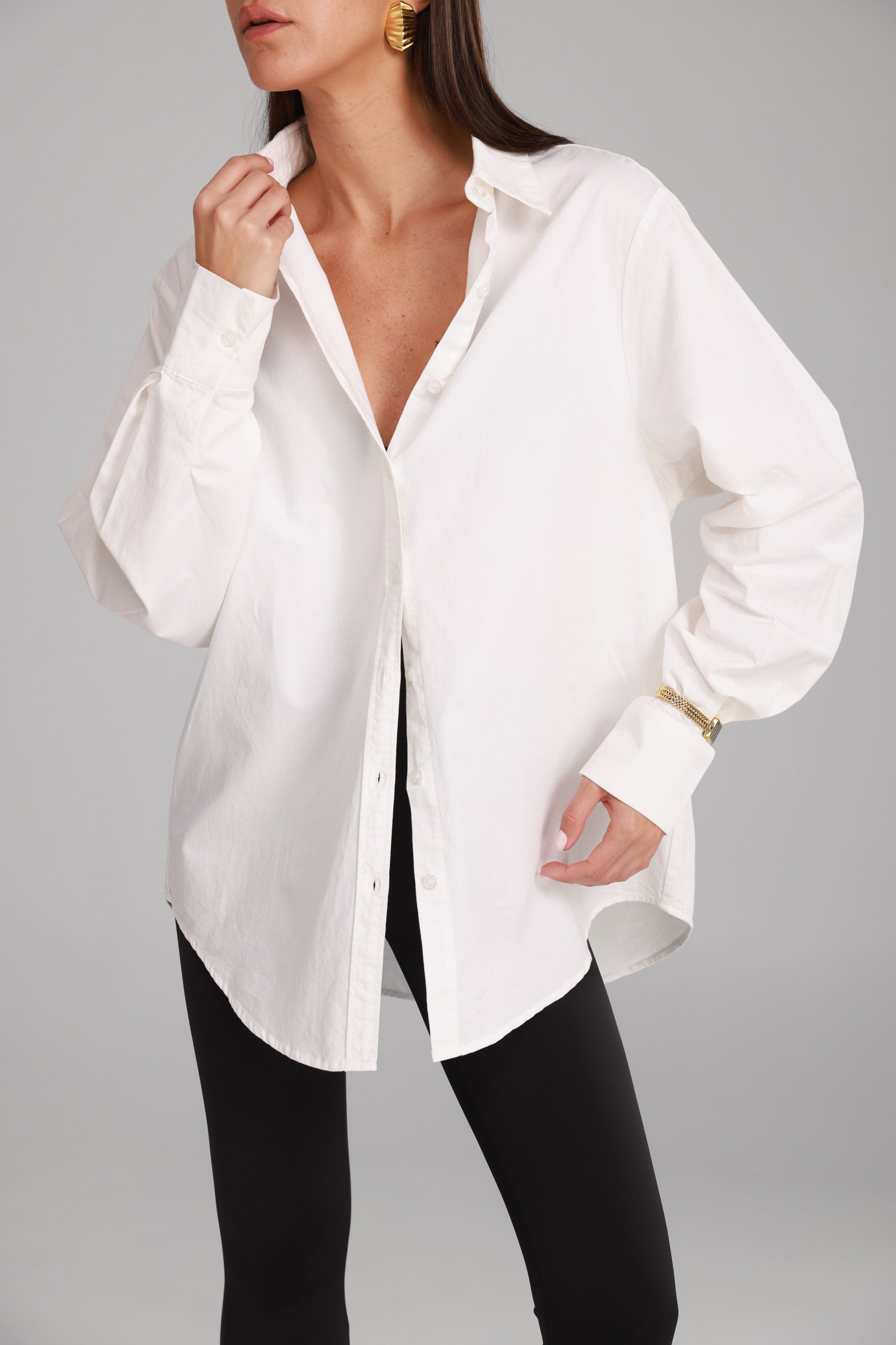 חולצת סופי מכופתרת לבנה