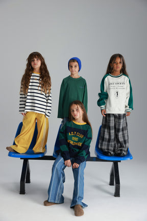 חולצת פול פסים לבן/נייבי