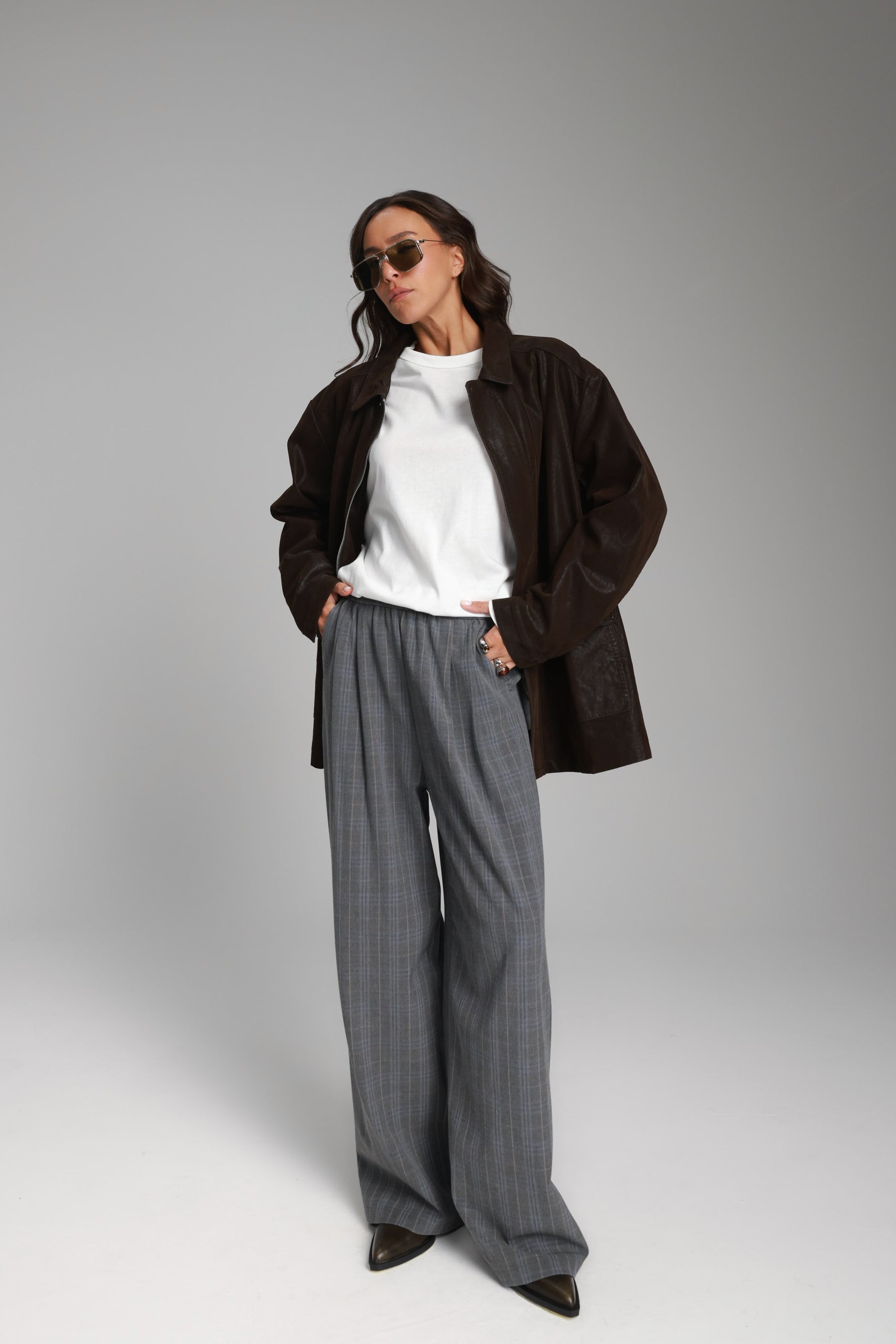 מכנסי ביאטריס אפורים