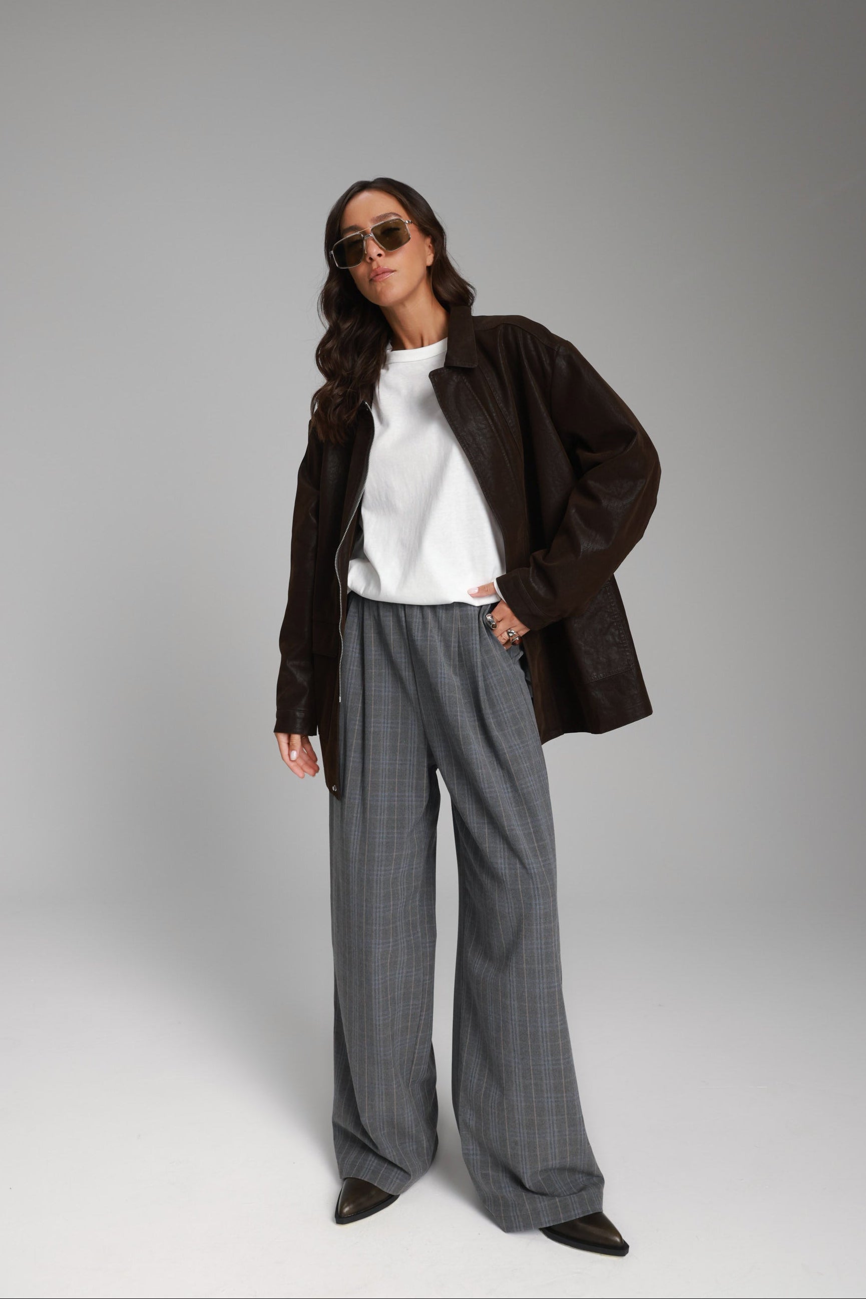 מכנסי ביאטריס אפורים