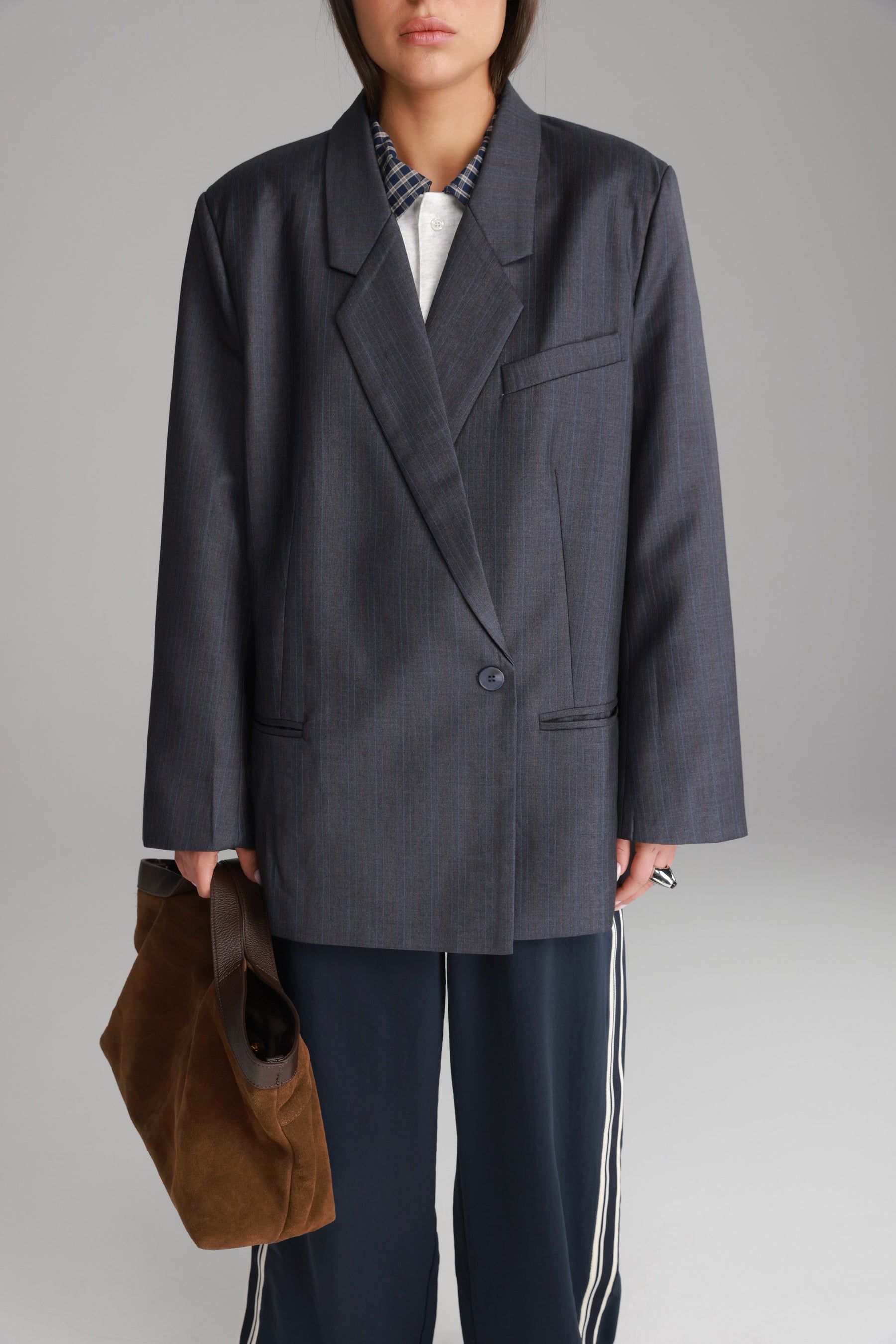 בלייזר פולינה אפור כהה