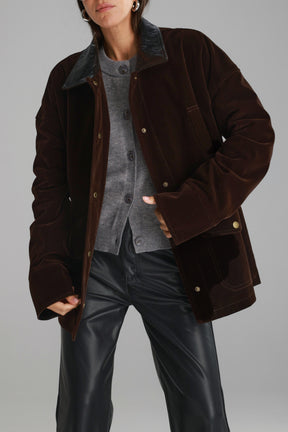 ג'קט אדריאנה חום כהה