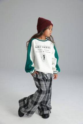 סוויטשירט קיארה אפור/ירוק