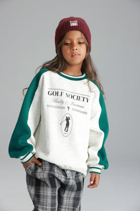 סוויטשירט קיארה אפור/ירוק