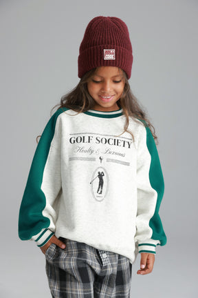 סוויטשירט קיארה אפור/ירוק