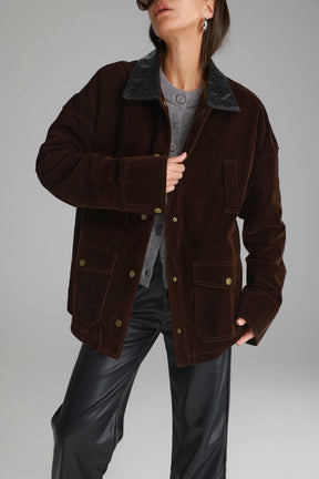 ג'קט אדריאנה חום כהה