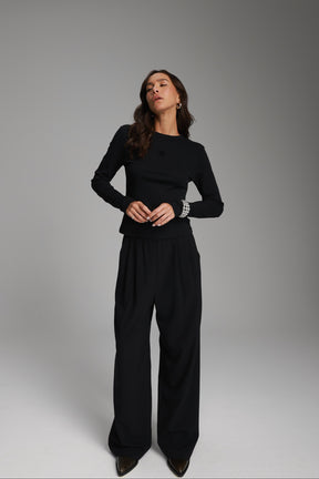 מכנסי קתרין שחורים