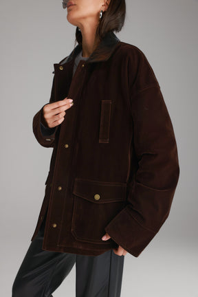 ג'קט אדריאנה חום כהה