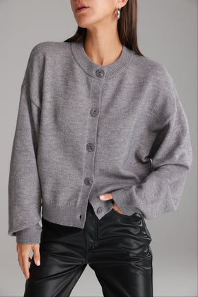 סוודר מלודי אפור בהיר