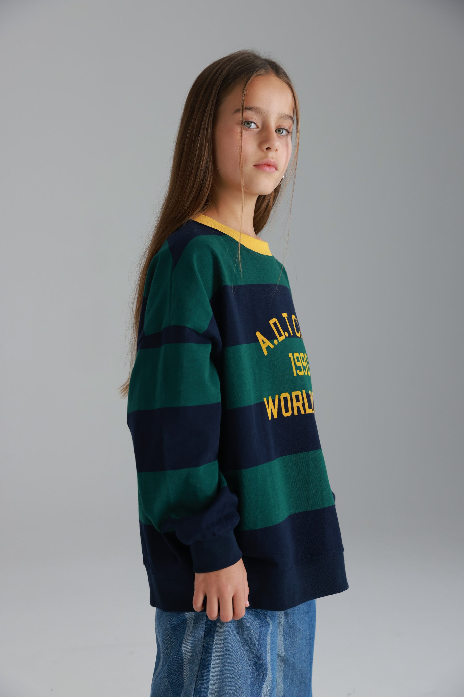 חולצת קאי נייבי/ירוק