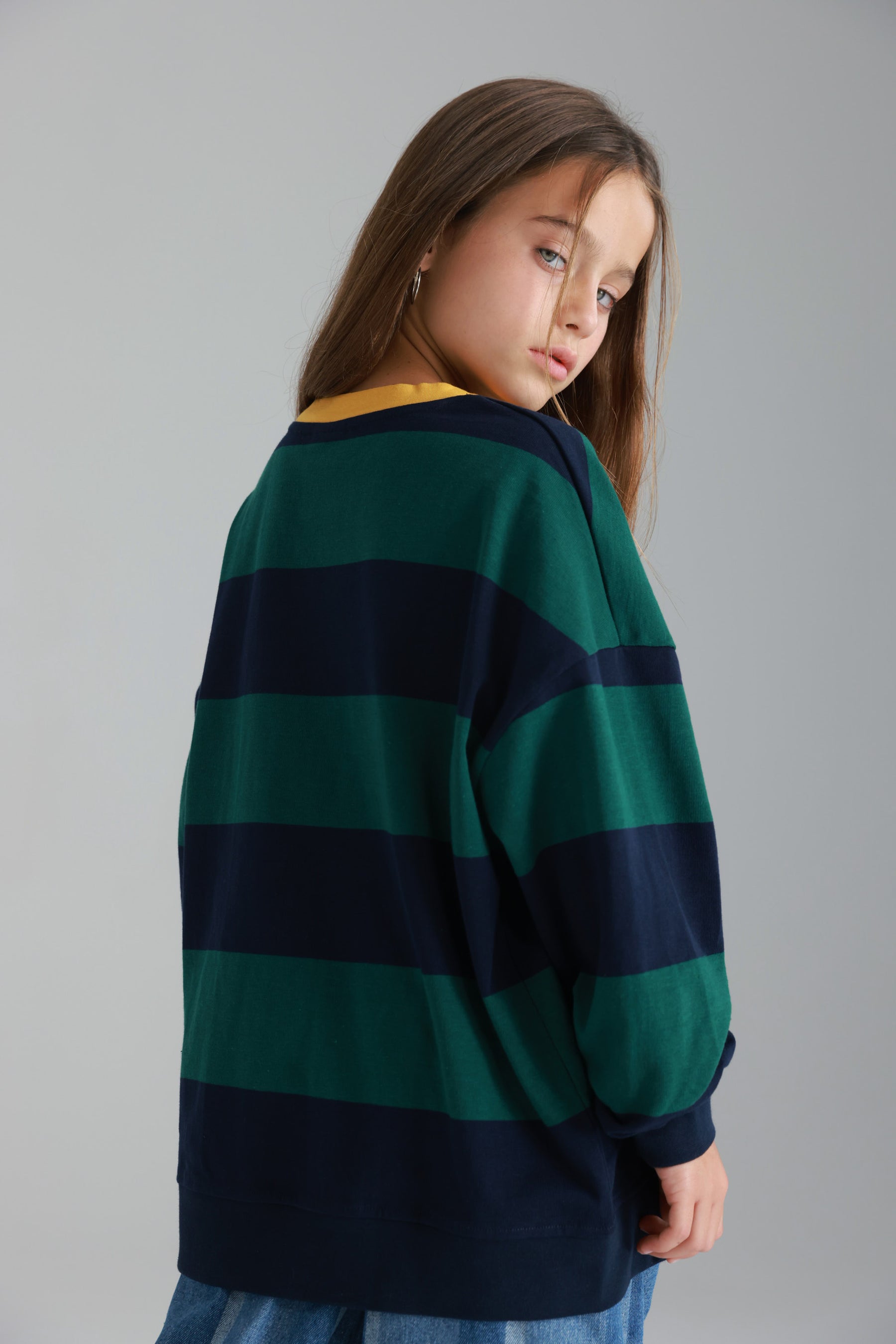 חולצת קאי נייבי/ירוק