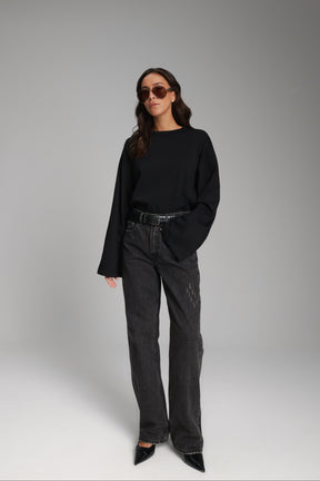 חולצת נדיה שחורה