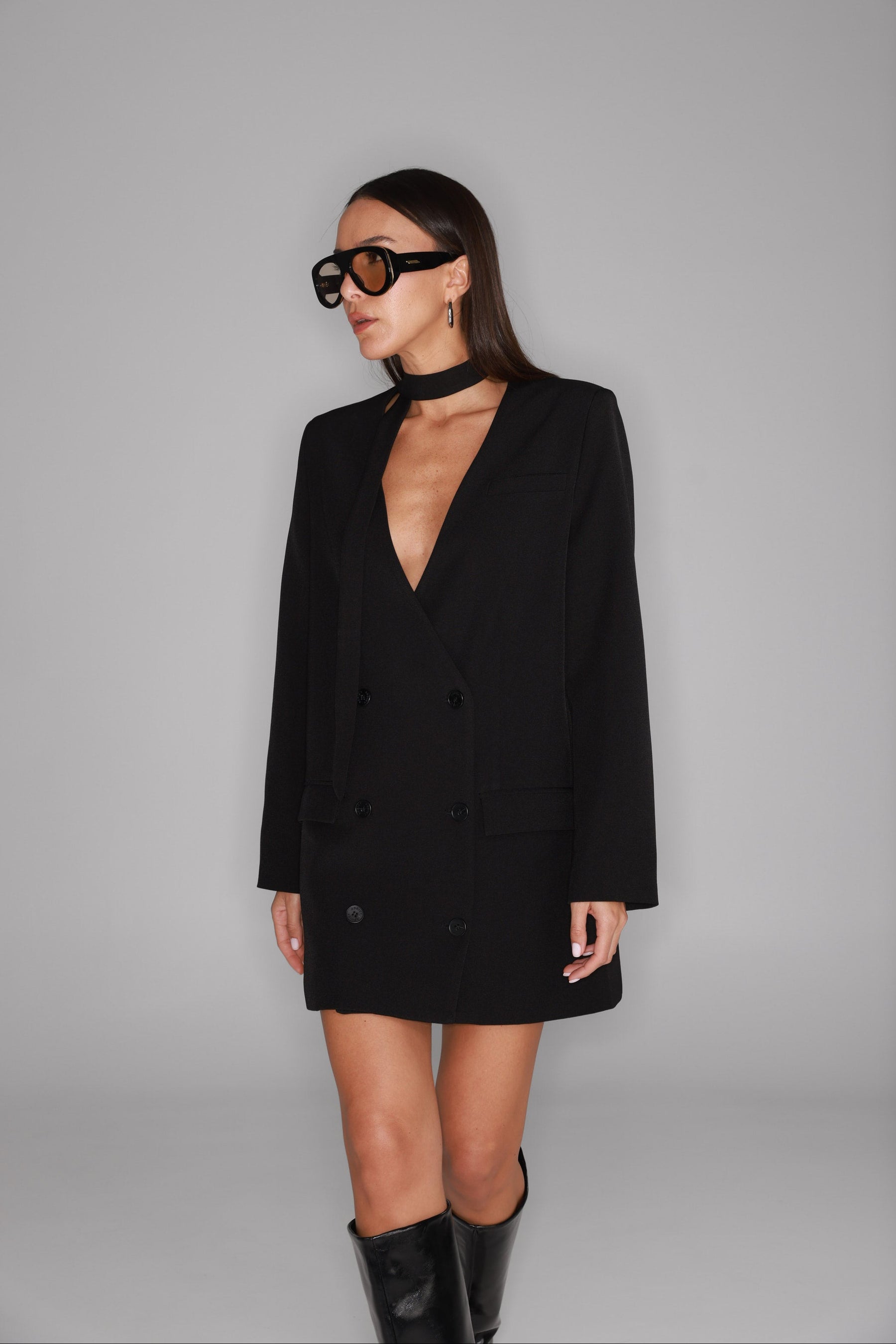 שמלת בלייזר ויקטוריה שחורה