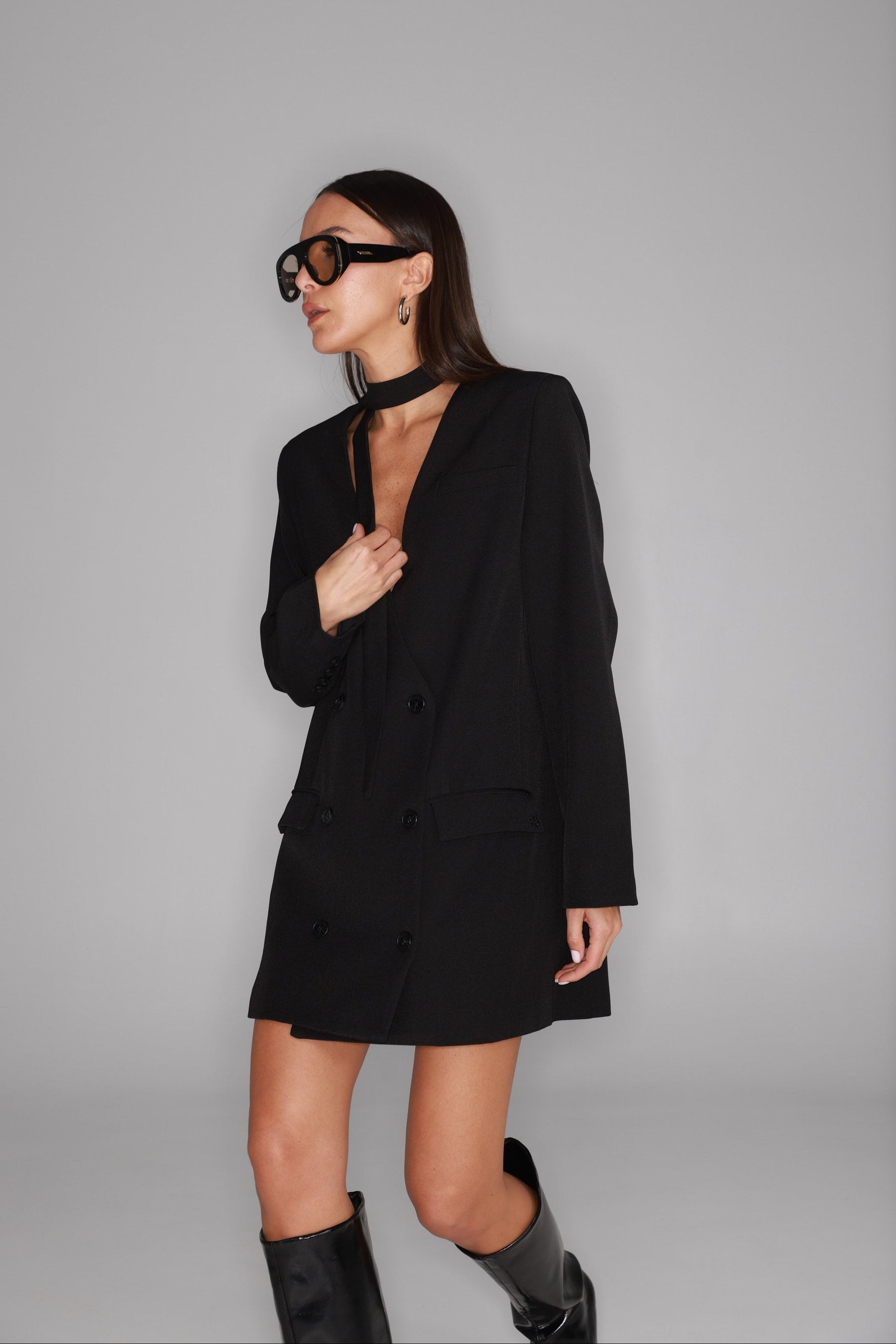 שמלת בלייזר ויקטוריה שחורה