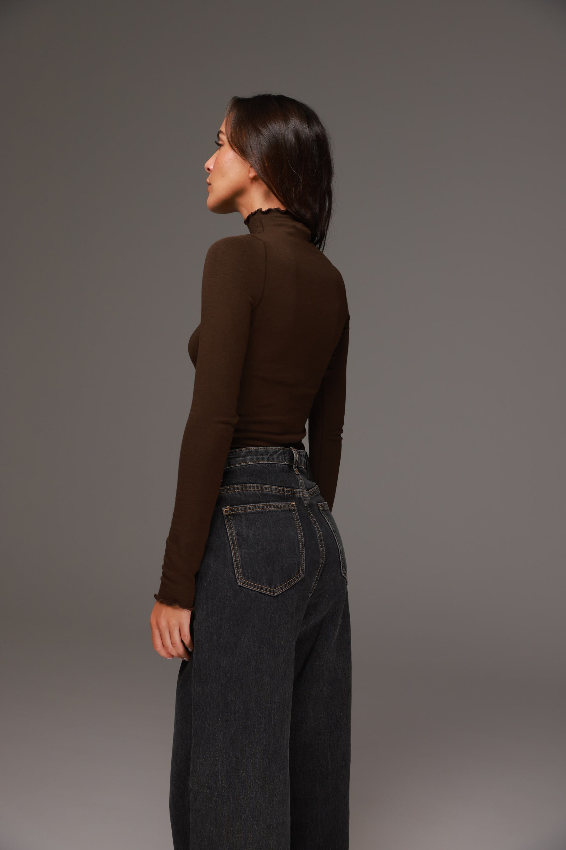 חולצת גולף ספנסר חום כהה